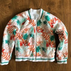 Janie & Jack Floral Bomber Jacket 3/4